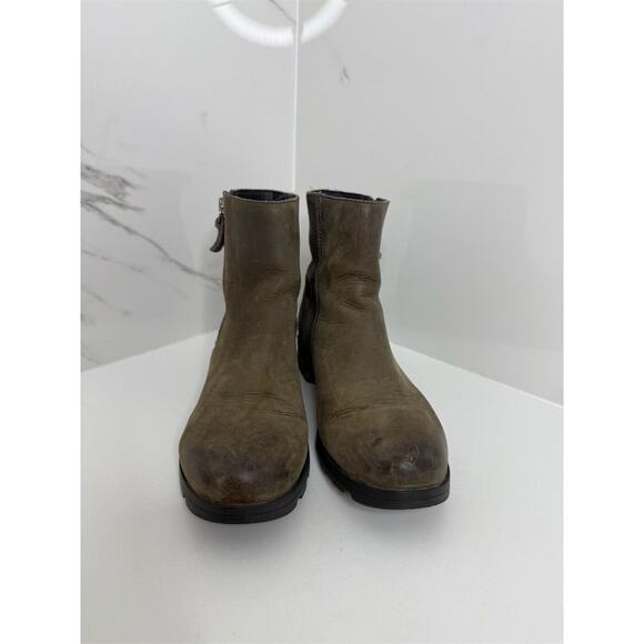 SOREL Women's Gray Suede Zip Up Booties Size 8.5 Waterproof - Picture 4 of 7
